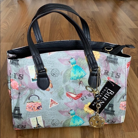 Bueno Handbags - Bueno Collection Paris themed print shoulder bag